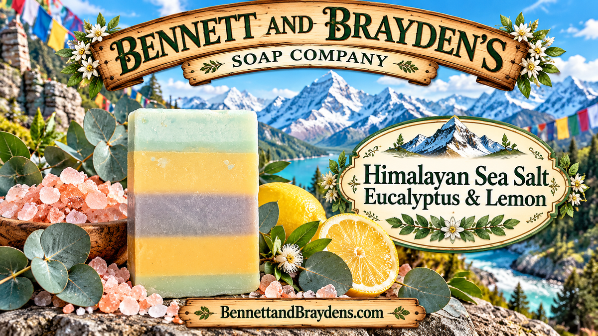 Hemalayan sea salt,  eucalyptus, and lemon bar soap